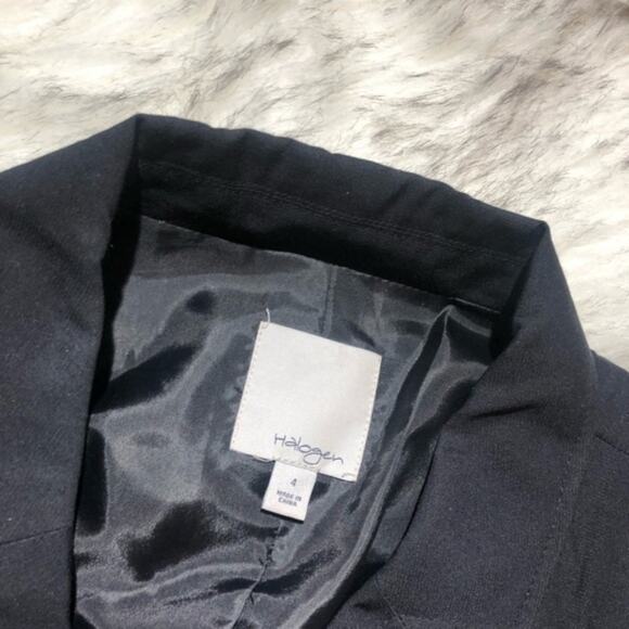 Nordstrom Halogen black work office blazer size 4 - Picture 5 of 6